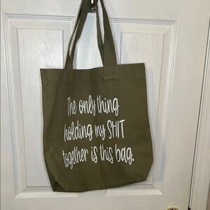 Olive Green Tote Bag